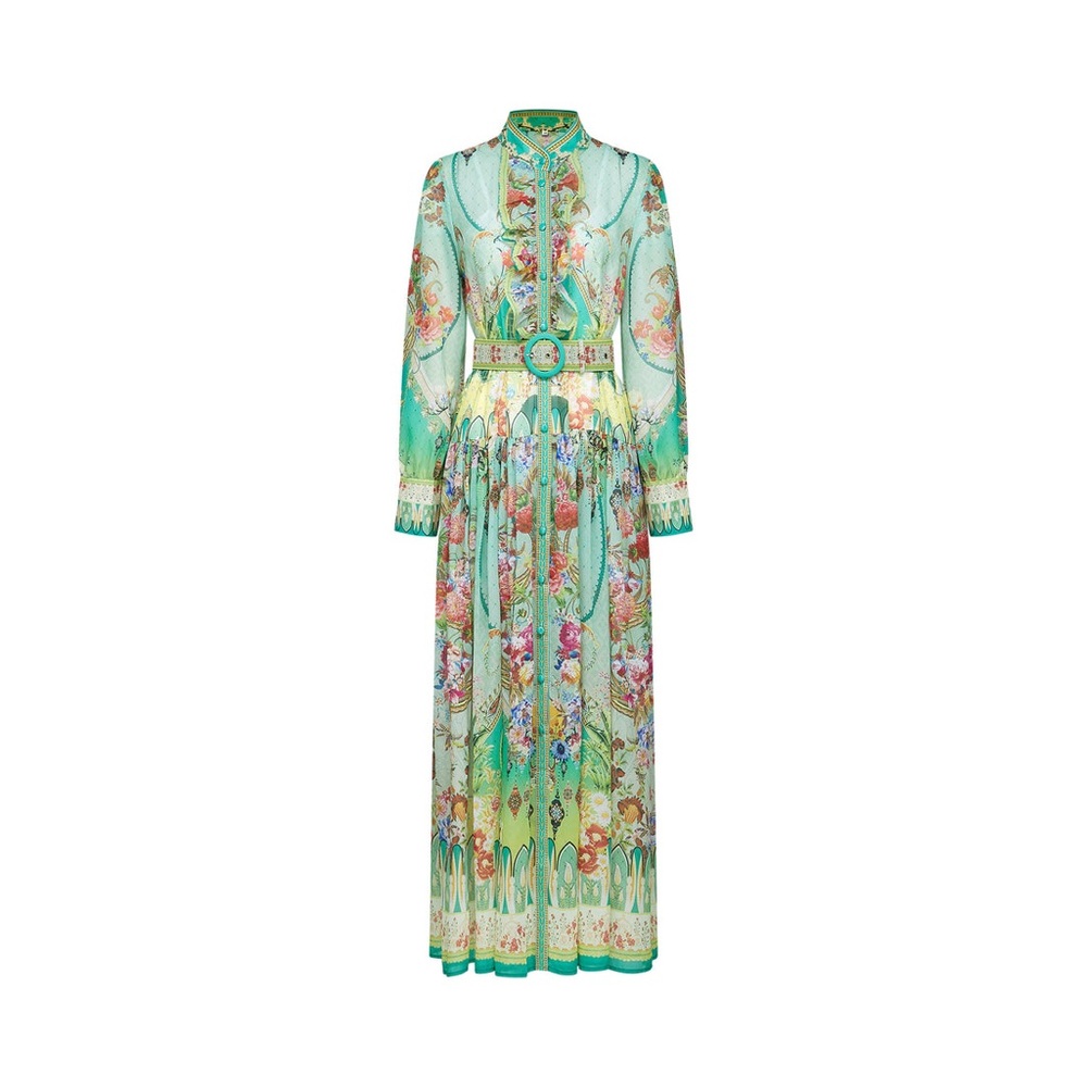 Juliette floral-print flounce-hem midi dress Miss Rosier NWT Sz M